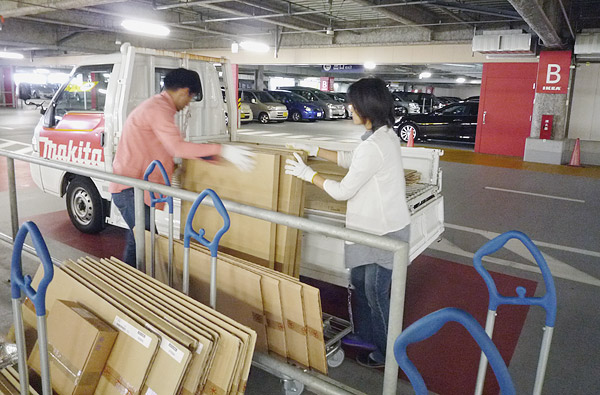 IKEAキッチン搬入の様子