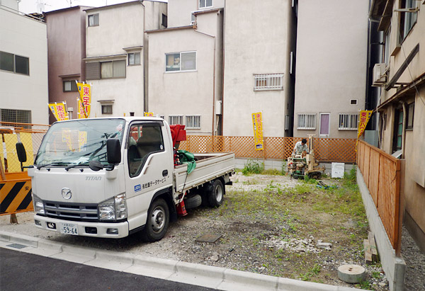 地盤調査の様子