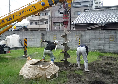 地盤改良の様子