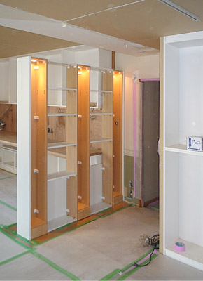 施工の様子／家具アレンジ製作