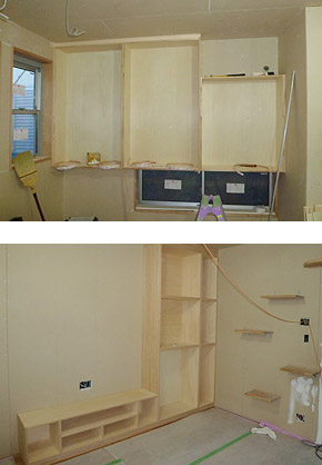 施工の様子/造作家具