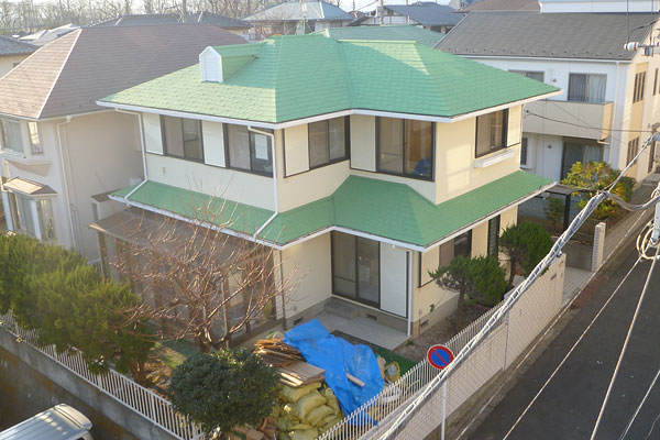施工の様子/足場撤去