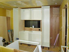 施工の様子/IKEAキッチン組立て